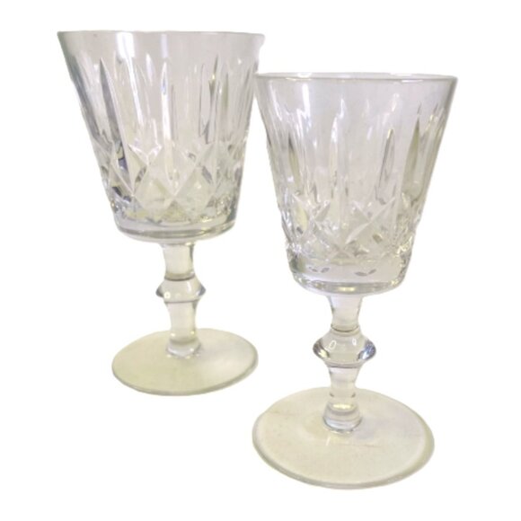 Wine and Sherry Glass Edinburgh Crystal Pattern ED19 Olive and Cross Cut Vintage - Picture 6 of 11